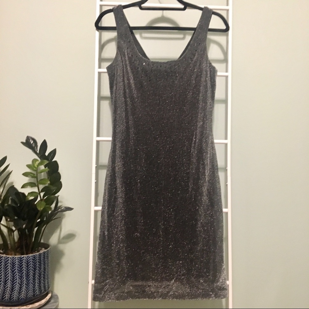 Vintage Andrea Polizzi For Rex Lester Silver Dress